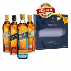 JOHNNIE WALKER COLLECTION SPECIAL EDITION 4X20CL BLUE LABEL GOLD LABEL AGED 18 YEARS  GOLD LABEL RESERVE BLACK LABEL