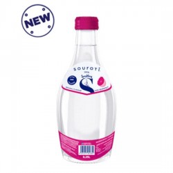 Souroti Natural Flavour Pink Grapefruit Carbonated Water Glasses Botlle 250ml