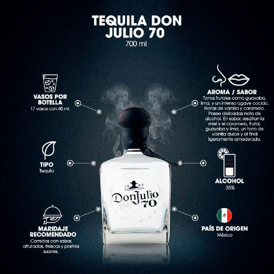  Don Julio Limited EditionTequila70Anniversary Crystal Carlo Anejo100%De Agave70cl