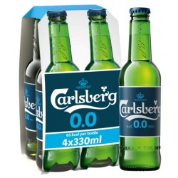 COLD Beer Carlsberg Alcohol  0.0 % Cyprus Beer Bottle Box 6 + 1 FREE 330ml