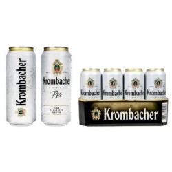 COLD Beer Krombacher pIls Original Import From Germany Beer Cans Box 6 + 1 FREE 500ml