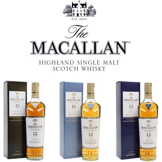 Macallan Higland Single Malt Scotch Whisky 12 Years OLD Triple Cask70c