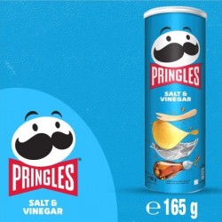  Pringles Potato Chips Whith Salt & Vinegar Flavour 165g