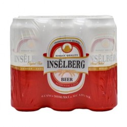 COLD Beer Inselberg  Authentic Lager Cyprus Beer Finest Quality Box 6 + 1 FREE Cans 500ml