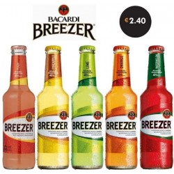 COLD Bacardi Breezer Flavoured Alcoholic Drink Mixed Watermelon Bottle Box 6+1 Free 275ml