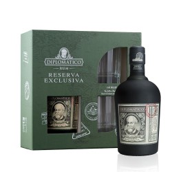 Diplomatico Ron Antiguo Reserva Exclusiva Premium Rum 70cl&Gift Box w/2 Glasses
