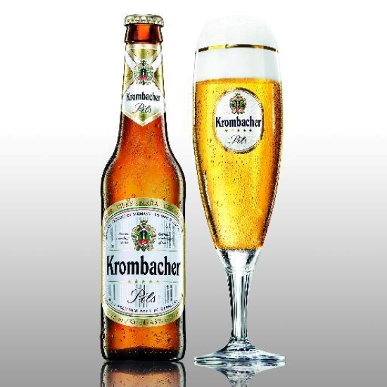 Krombacher pIls Mit Felsquellwasser Gebraut Beer Bottle  330ml