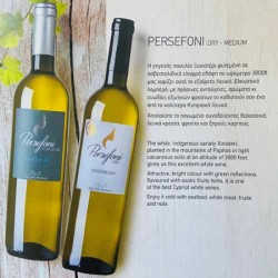 Kolios Persefoni Medium Dry Xynisteri White Wine Variety Serving Cold 750ml