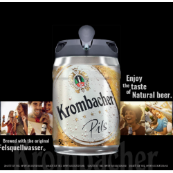 COLD Beer Krombacher pIls Mit Felsquellwasser Gebraut Beer Product Of Germany Cont.Net. 5lt