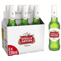 COLD Beer Stella Artois Beer Bottle 330ml Box 6 + 1 FREE 