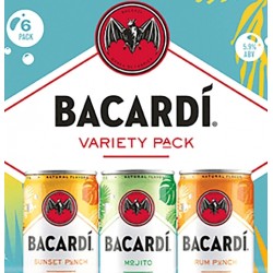 COLD Bacardi Mojito Mixed Made With Lime Mint Flavours & Rum Cans Box 6+1FREE 250ml