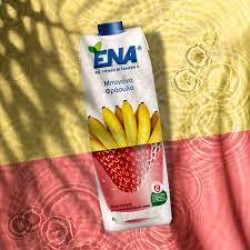 ENA FRUIT DRINK FROM BANANA &STRAWBERRY CONCENTRATE JUICES 1LT