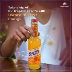 Bacardi Breezer Flavoured Alcoholic Drink Mixed Orange Bottle 275ml